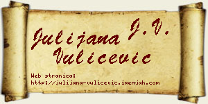 Julijana Vulićević vizit kartica